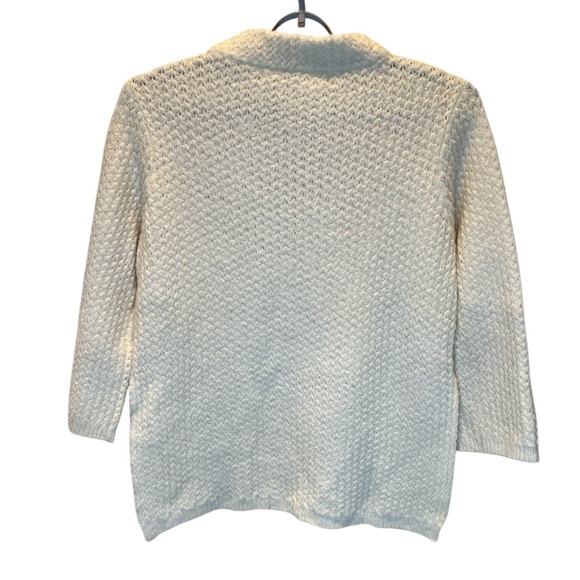 Rachel Roy High Low Cream Knit Sweater, Sz Small . - Picture 8 of 8